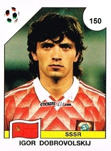 Sticker Igor Dobrovolskij - Campeonato De Futebol Mundial 1990 n. 150 - Panini