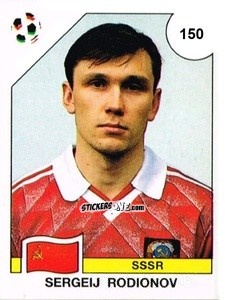 Sticker Sergeij Rodionov - Campeonato De Futebol Mundial 1990 n. 151 - Panini
