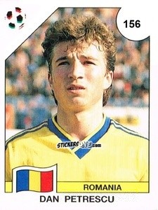 Sticker Dan Petrescu - Campeonato De Futebol Mundial 1990 n. 156 - Panini