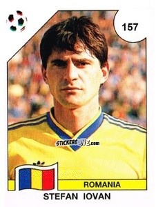 Sticker Stefan Iovan - Campeonato De Futebol Mundial 1990 n. 157 - Panini