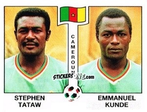 Sticker Stephen Tataw / Emmanuel Kunde - Campeonato De Futebol Mundial 1990 n. 174 - Panini