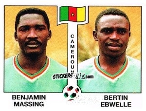 Sticker Benjamin Massing / Bertin Ebwelle - Campeonato De Futebol Mundial 1990 n. 175 - Panini