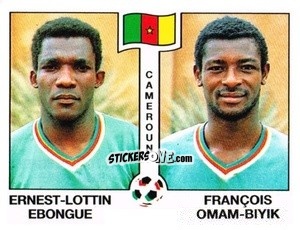 Sticker Ernest-Lottin Ebongue / François Omam-Biyik - Campeonato De Futebol Mundial 1990 n. 179 - Panini