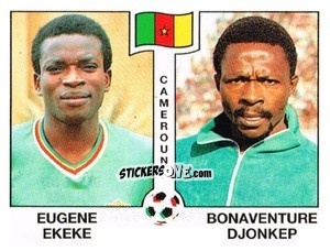 Sticker Eugene Ekeke / Bonaventure Djonkep - Campeonato De Futebol Mundial 1990 n. 180 - Panini