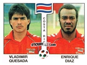 Sticker Vladimir Quesada / Enrique Diaz - Campeonato De Futebol Mundial 1990 n. 184 - Panini