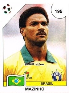 Sticker Mazinho - Campeonato De Futebol Mundial 1990 n. 195 - Panini