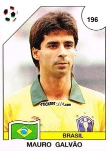 Sticker Mauro Galvão - Campeonato De Futebol Mundial 1990 n. 196 - Panini