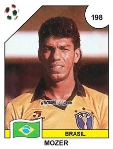 Sticker Mozer - Campeonato De Futebol Mundial 1990 n. 198 - Panini