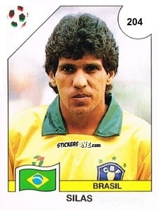 Sticker Silas - Campeonato De Futebol Mundial 1990 n. 204 - Panini