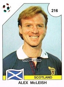 Sticker Alex McLeish - Campeonato De Futebol Mundial 1990 n. 216 - Panini