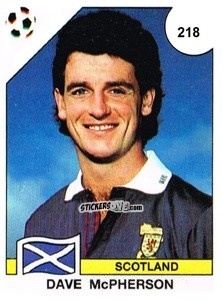 Sticker Dave McPherson - Campeonato De Futebol Mundial 1990 n. 218 - Panini