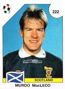 Sticker Murdo MacLeod - Campeonato De Futebol Mundial 1990 n. 222 - Panini