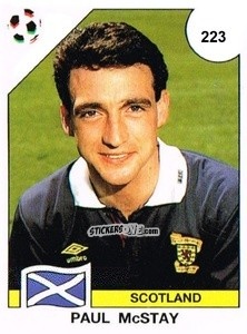 Sticker Paul McStay - Campeonato De Futebol Mundial 1990 n. 223 - Panini