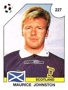 Sticker Maurice Johnston - Campeonato De Futebol Mundial 1990 n. 227 - Panini