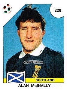 Sticker Alan McInally - Campeonato De Futebol Mundial 1990 n. 228 - Panini