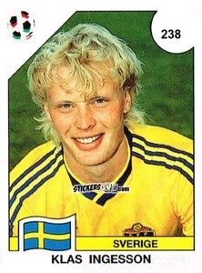 Sticker Klas Ingesson - Campeonato De Futebol Mundial 1990 n. 238 - Panini
