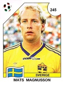 Cromo Mats Magnusson - Campeonato De Futebol Mundial 1990 n. 245 - Panini