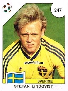 Sticker Stefan Lindqvist - Campeonato De Futebol Mundial 1990 n. 247 - Panini