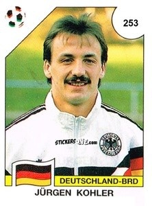 Cromo Jürgen Kohler - Campeonato De Futebol Mundial 1990 n. 253 - Panini