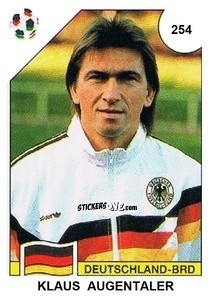 Sticker Klaus Augenthaler - Campeonato De Futebol Mundial 1990 n. 254 - Panini