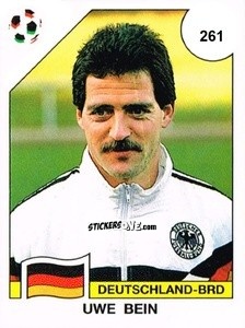 Cromo Uwe Bein - Campeonato De Futebol Mundial 1990 n. 261 - Panini