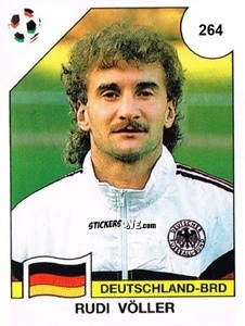 Sticker Rudi Völler - Campeonato De Futebol Mundial 1990 n. 264 - Panini