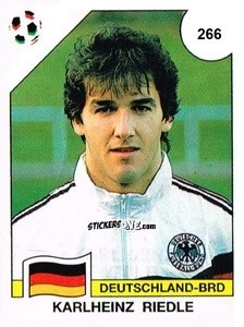 Sticker Karlheinz Riedle - Campeonato De Futebol Mundial 1990 n. 266 - Panini