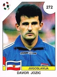 Sticker Davor Jozic - Campeonato De Futebol Mundial 1990 n. 272 - Panini
