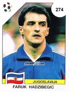 Sticker Faruk Hadzibegic - Campeonato De Futebol Mundial 1990 n. 274 - Panini
