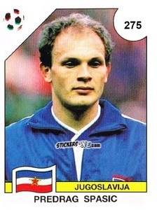 Sticker Predrag Spasic - Campeonato De Futebol Mundial 1990 n. 275 - Panini