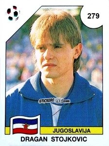 Sticker Dragan Stojkovic - Campeonato De Futebol Mundial 1990 n. 279 - Panini