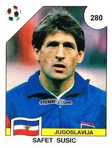 Sticker Safet Susic - Campeonato De Futebol Mundial 1990 n. 280 - Panini