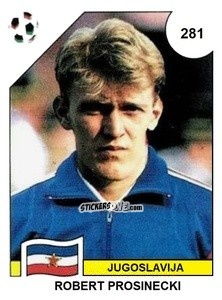 Sticker Robert Prosinecki - Campeonato De Futebol Mundial 1990 n. 281 - Panini