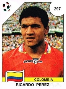 Sticker Ricardo Perez - Campeonato De Futebol Mundial 1990 n. 297 - Panini