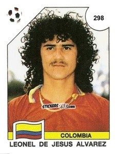 Cromo Leonel De Jesus Alvarez - Campeonato De Futebol Mundial 1990 n. 298 - Panini