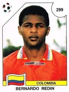 Sticker Bernardo Redin - Campeonato De Futebol Mundial 1990 n. 299 - Panini