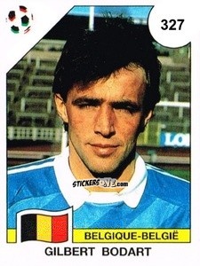 Sticker Gilbert Bodart - Campeonato De Futebol Mundial 1990 n. 327 - Panini