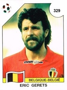 Sticker Eric Gerets - Campeonato De Futebol Mundial 1990 n. 329 - Panini