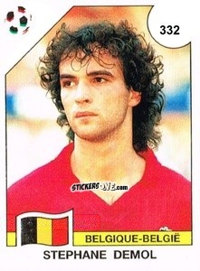 Sticker Stephane Demol - Campeonato De Futebol Mundial 1990 n. 332 - Panini