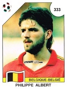 Sticker Philippe Albert - Campeonato De Futebol Mundial 1990 n. 333 - Panini