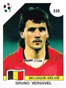 Sticker Bruno Versavel - Campeonato De Futebol Mundial 1990 n. 335 - Panini