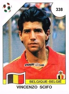 Sticker Vincenzo Scifo - Campeonato De Futebol Mundial 1990 n. 338 - Panini