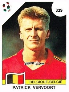 Sticker Patrick Vervoort - Campeonato De Futebol Mundial 1990 n. 339 - Panini