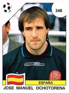 Figurina Jose Manuel Ochotorena - Campeonato De Futebol Mundial 1990 n. 346 - Panini