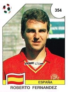 Sticker Roberto Fernandez - Campeonato De Futebol Mundial 1990 n. 354 - Panini
