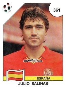 Sticker Julio Salinas - Campeonato De Futebol Mundial 1990 n. 361 - Panini