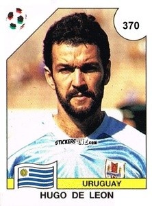 Sticker Hugo De Leon - Campeonato De Futebol Mundial 1990 n. 370 - Panini