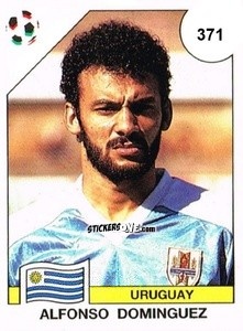 Figurina Alfonso Dominguez - Campeonato De Futebol Mundial 1990 n. 371 - Panini