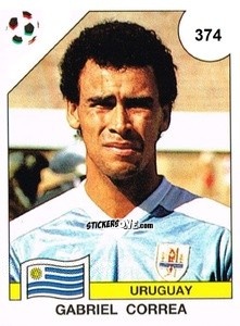 Sticker Gabriel Correa - Campeonato De Futebol Mundial 1990 n. 374 - Panini