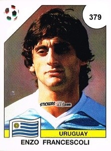 Sticker Enzo Francescoli - Campeonato De Futebol Mundial 1990 n. 379 - Panini